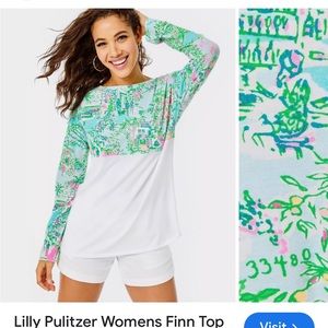 Brand New Lilly Pulitzer Finn Top Lilly Loves Palm Beach size small, NWT